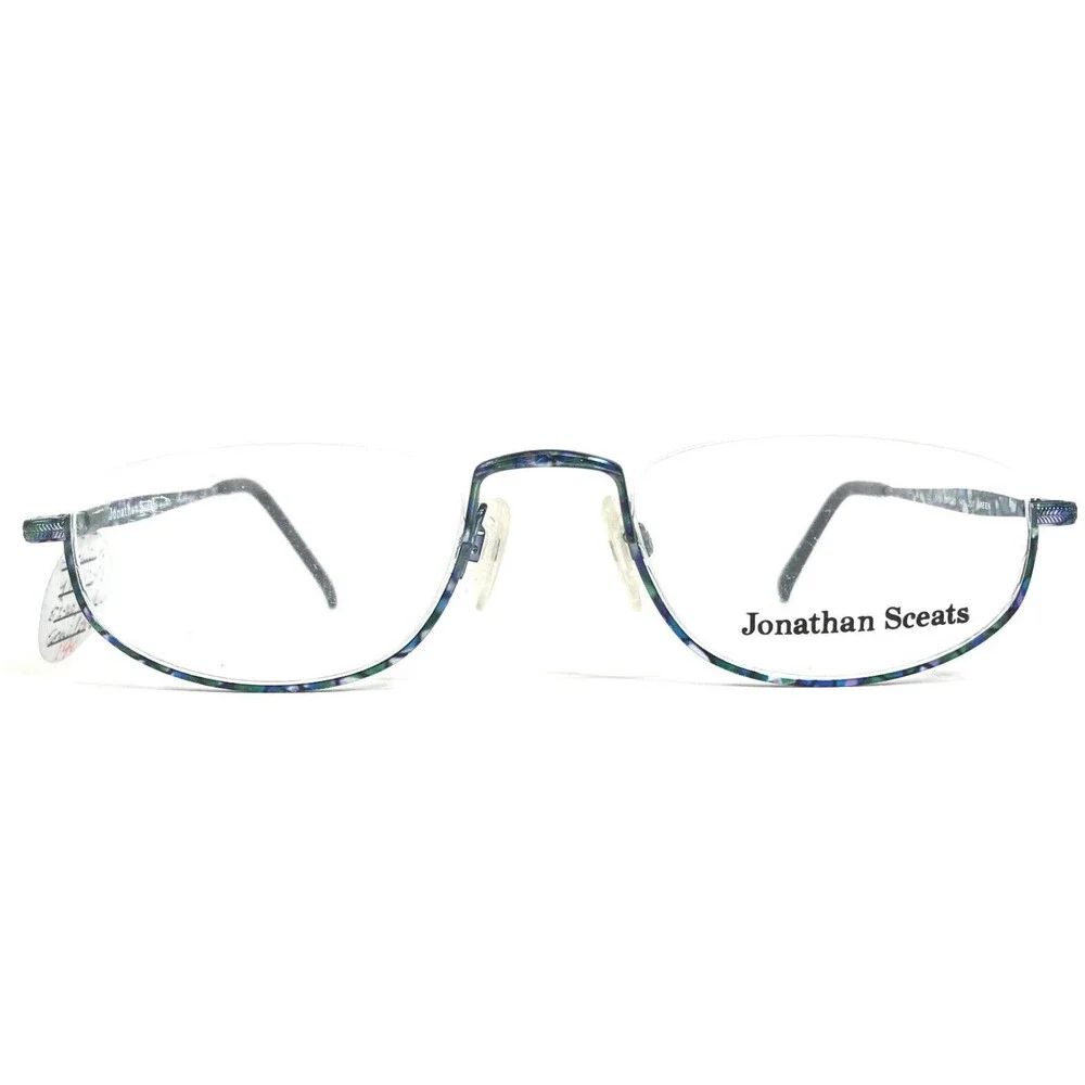 Vintage Jonathan Sceats Eyeglasses Frames 975 J51 GREEN Prince Nez 52-20-140